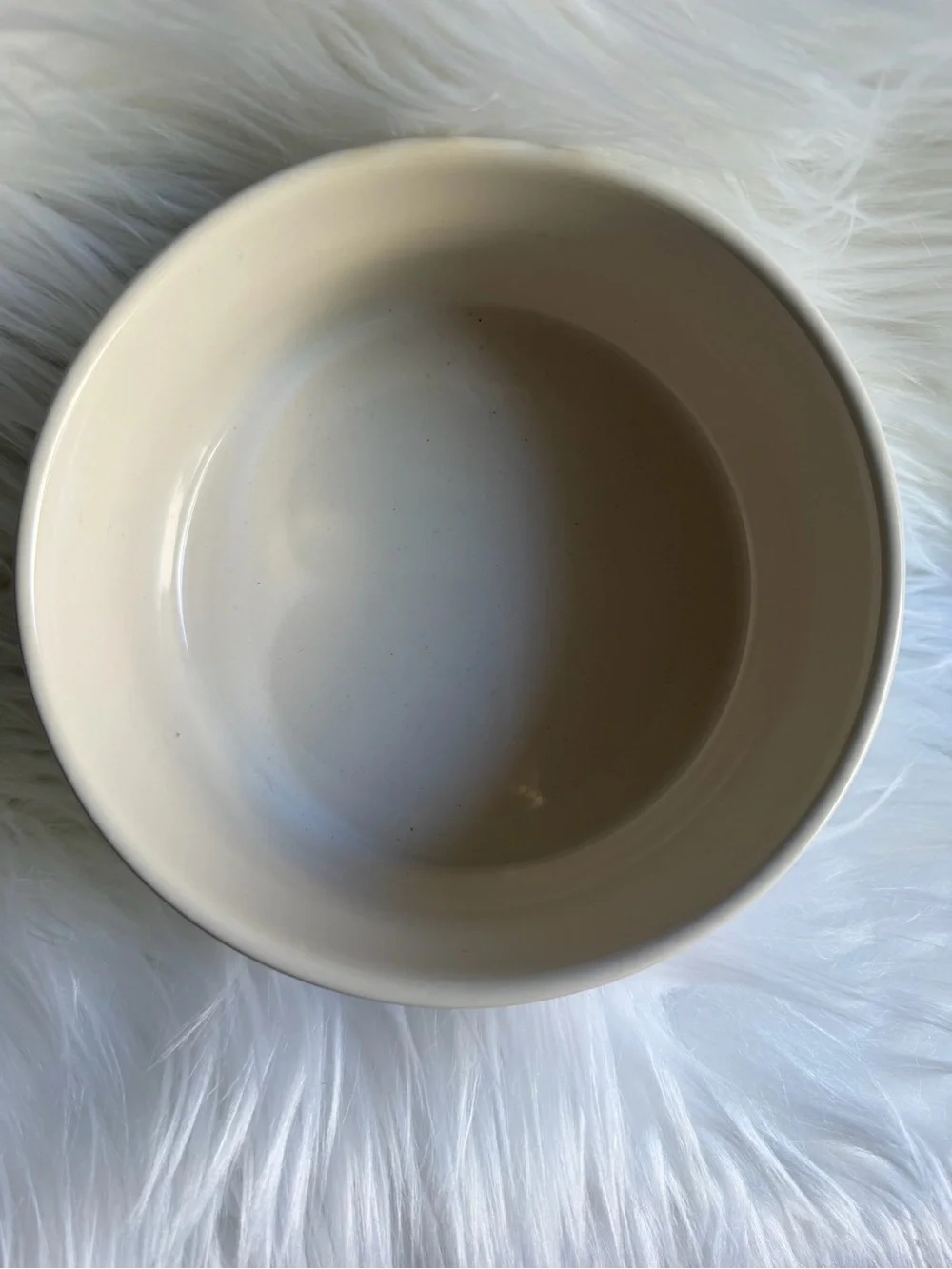 Rae Dunn Ceramic 'GULP' Pet Bowl - Off White